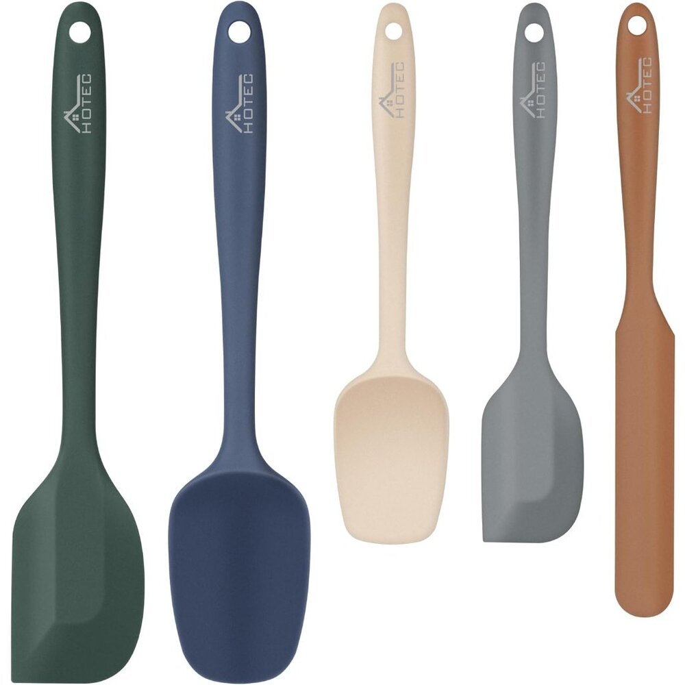 Heat Resistant 600℉ BPA-Free Silicone Rubber Spatula Set for Baking, Cooking, an - Picture 1 of 7